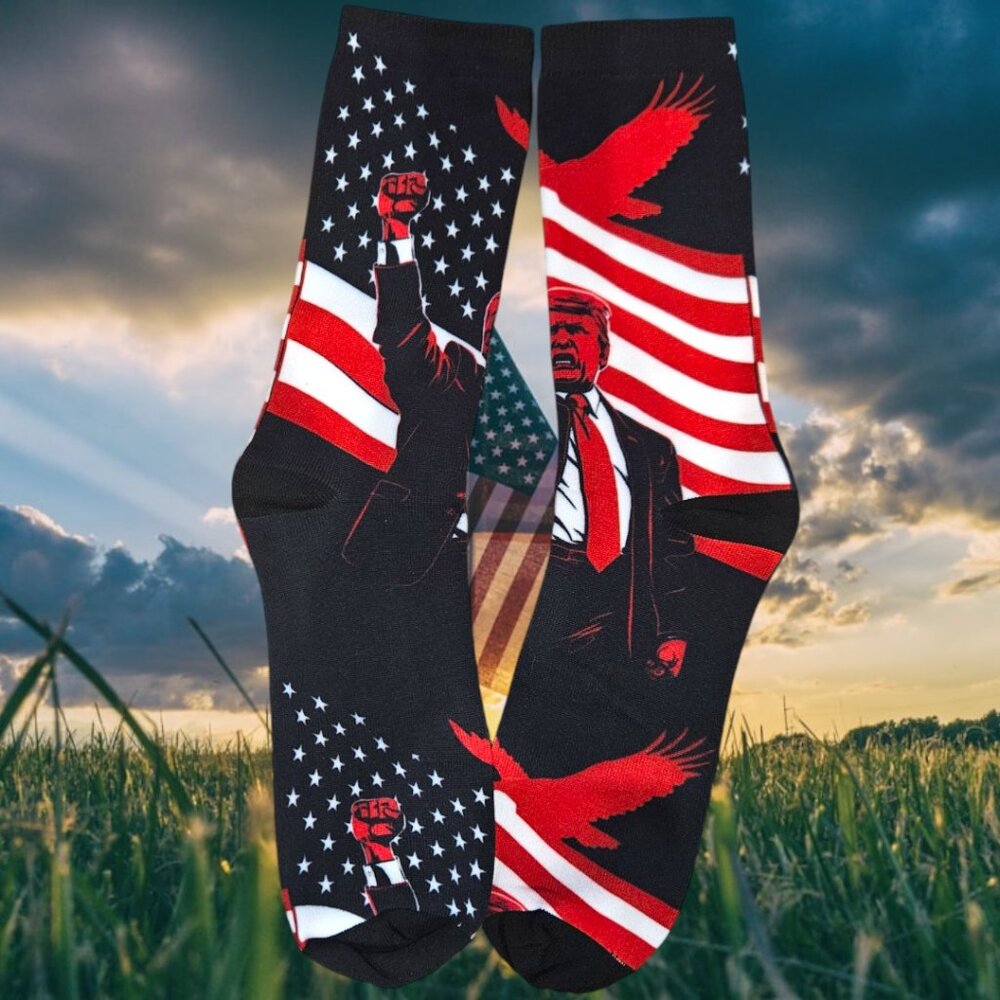 Trump Socks - Assassination Attempt - Stars & Strips